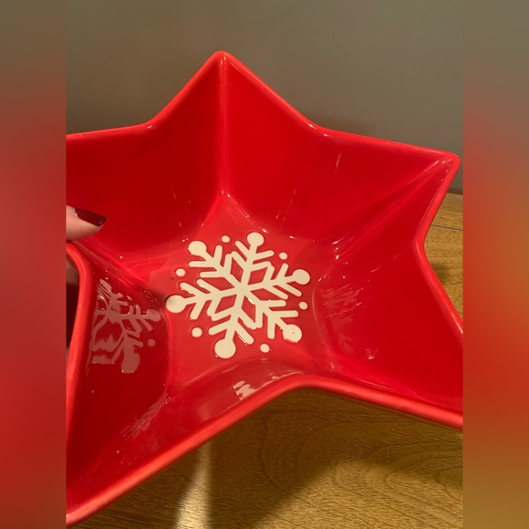 Snowflake Star Shaped Bowl, Excellent Condition, Perfect For Holidays - Picture 11 of 16